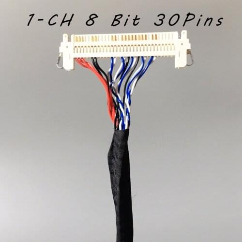 1Ch 8-bit 30pins Universal Driver Board Screen Cable FIX-30P-D8 for 30 pin 1 channel LVDS