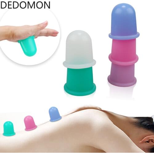 1pc Silicone Body Cupping Family Body Massage Helper Anti Cellulite Vacuum Cupping Cups Health Care Treatment Suction Cup