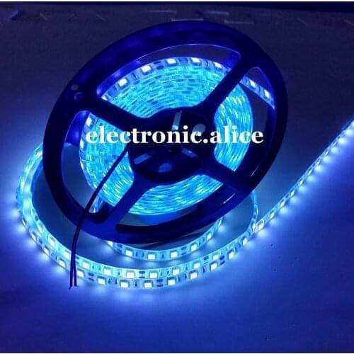 5M*5050 SMD 300 Leds Ultraviolet UV 395-405nm Waterproof Flexible LED Strip IP65