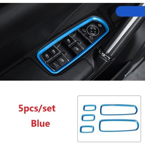 5pcs ABS Car Window Control Panel Sticker Cover Styling Moulding Trims for Porsche Macan Cayenne Panamera 2013 2014 2015 2016
