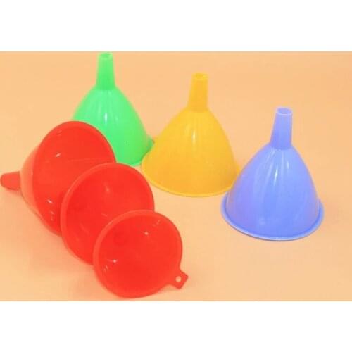 720pcs=240set Plastic Funnel Water Refilling Petrol Oil Fuel Funnel Small Hooper Filter Kitchen Lab Liquid Tool