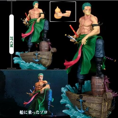 One Piece 37cm Anime Figure Roronoa Zoro Captain Manga Anime Statue PVC Action Figure Collection Model Toys For Children Gift