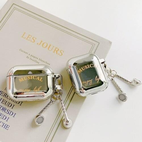 For AirPods Case ins Vintage Chains Earphones case For airpods Pro 3 2 1 Cover Soft Plating headset Cover air pods Coque