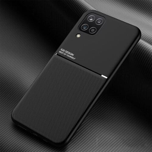 For Samsung A12 Case Luxury Matte Leather Phone Cover Samsung Galaxy A12 A1 2 A 12 SamsungA12 Magnet Cases Bumper Funda Capa