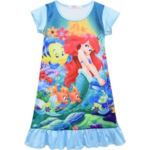 Kids Clothes Girls Birthday Mermaid Princess Dress for girls Cartoon children dresses baby girl dress vestidos clothing