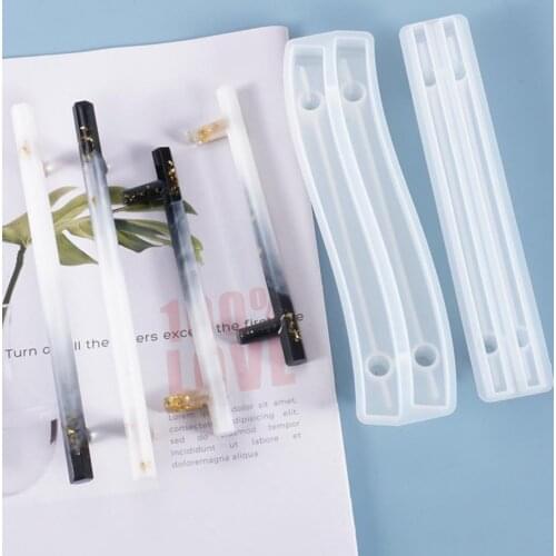 DIY Fruit Tray Handle Resin Decorative Handle Crystal Epoxy Mold Handle Ornament Bending Silicone Mold For Resin