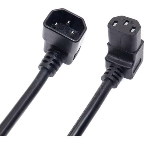 IEC 320 C14 to C13 Cord, male to female Dual Down/ Up Angle Right Angle Power Cable