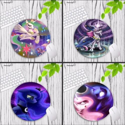 Mairuige My Little Pony Computer Round Mouse Pad Mousepads Decorate Your Desk Non-Skid Rubber Pad Size For 20X20CM 22X22CM