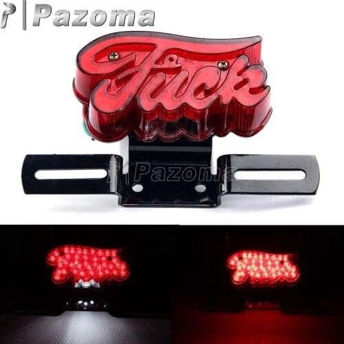 Motor Bikes 12 Volt LED Tail Lights Taillamp Motorcycle Red Brake Stop Light For Old School Choppers Bobber Cafe Racer