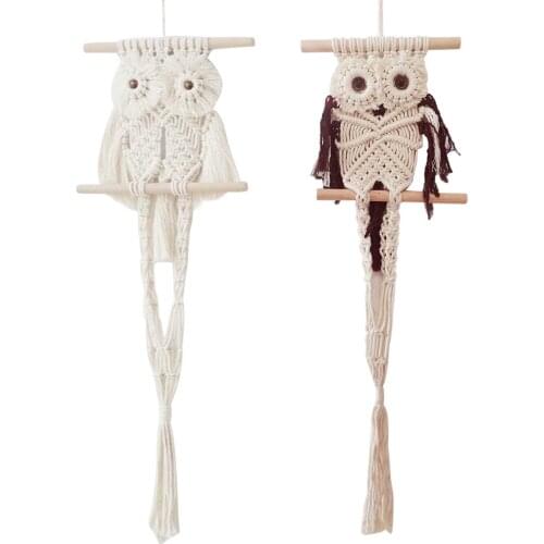 Nordic Owl Tapestry Handmade Wall Hanging Decoration Ornament Purely Hand-made Beautiful Decoration for birthdays weddings