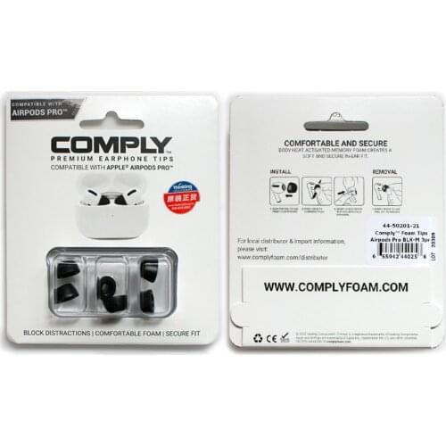 COMPLY Premium Earphone Foam TIPS Compatible for Apple Airpods PRO