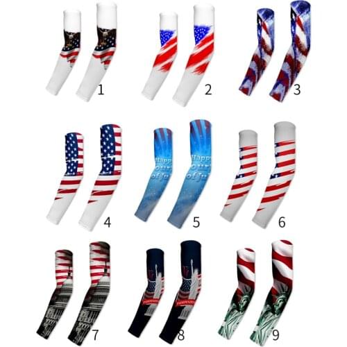 1Pair Summer Arm Sleeves Outdoor Sports Sleeve Sun UV Protection Breathable Ice Silk Sweat-absorbent Sleeve Gloves For Men Women