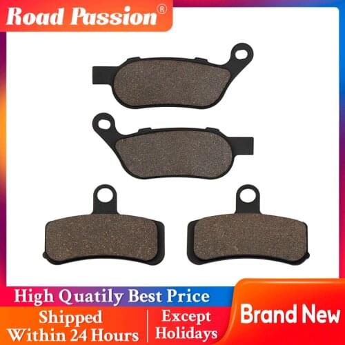 Road Passion Motorcycle Front and Rear Brake Pads For Harley Dyna Super Wide Glide FXD Fat Boy FLSTFB Heritage Softail Slim