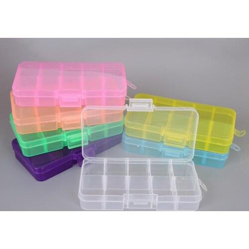 10 Grids Plastic Adjustable Jewelry Storage Box Case Organizer Box Storage Container Case Holder Craft Organizer