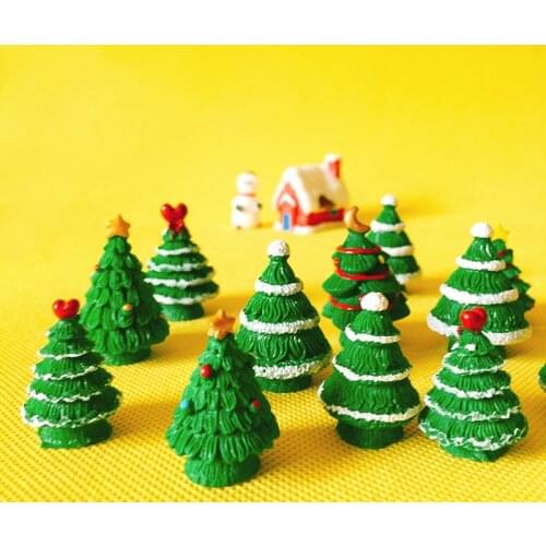 Sale~12 pcs little Christmas trees/miniatures/cute/ fairy garden/gnome/moss terrarium home decor/crafts supplies