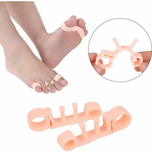 Toe Separators 1 Pair 2 Colors Elastic Bunion Corrector Straighteners Toe Spacers Bunion Pain Relief Hallux Valgus Foot
