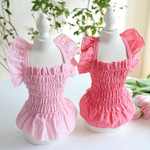 Sweet Cat Dog Dress Doggie Puppy Skirt Small Dog Clothes Yorkie Yorkshire maltese Pomeranian Bichon Poodle Pet Clothnig Apparel