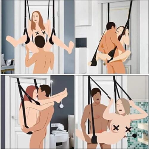 Sex Swing Soft Material Sex Furniture Fetish Bandage Love Adult game Chairs Hanging Door Swing Sex Erotic Toys for Couples