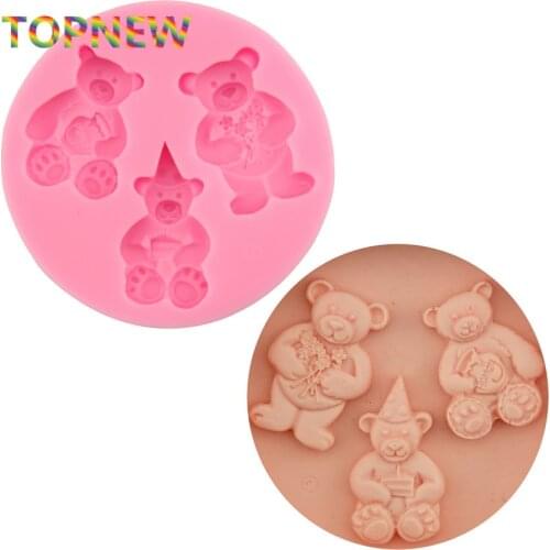 Fondant cake baking cookies DIY tools Handmade Winnie liquid silicone mold 2911