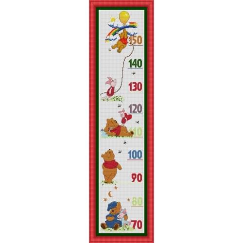 11/14/18/16/22/25ct SG065 Height Chart Table With Length Scale Baby Counted Cross Stitch Kit Cross-stitching Cross Stich