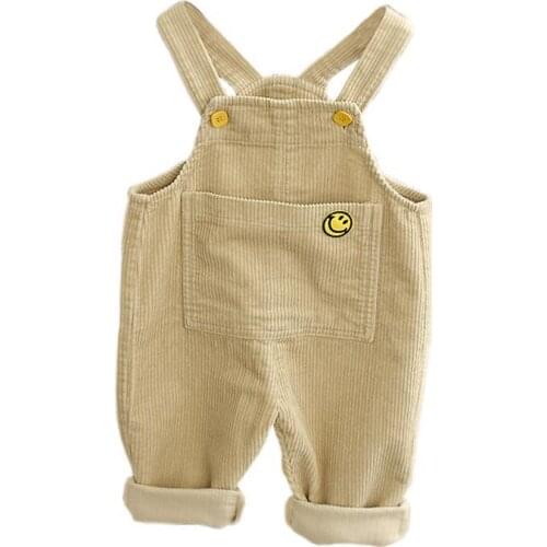 Corduroy spring casual boys and girls jumpsuit childrens overalls P4423