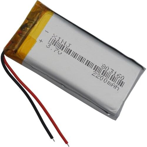XINJ 3.7V 2200mAh Li Po Polymer Battery cell 803160 For Camera PSP GPS Portable TV Video player Plate PDA MID Portable Tablet PC