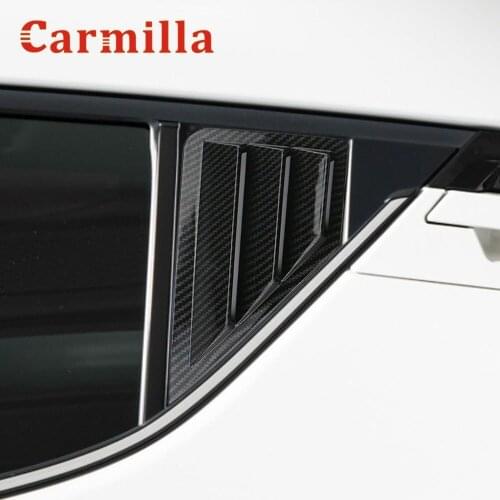 2Pcs ABS Car Rear Window Triangle Shutters Cover Trim Sticker Fit for Toyota C-HR CHR C HR 2016 2017 2018 2019 Accessories