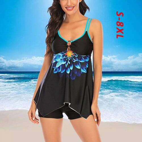 2021 New Swimsuit Swim Skirt Swimwear Plus Size 8XL Print Bathing Suit Brazilian Women Swimming Wear Push Up Vintage Monokini