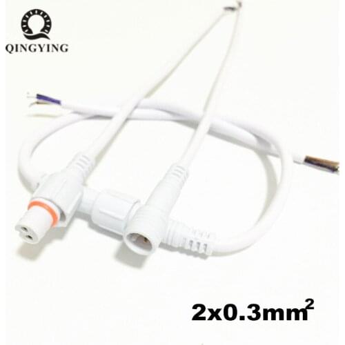 5 pairs White Color 2 Pin Waterproof Wire Cable Connector With Male & Female Plug IP68 For LED Strip Lighting
