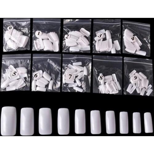 500PCS Half-cover Natural Colour Acrylic UV Gel French False Nail Tips Manicure DIY Art Salon Fake Stickers