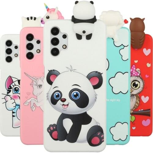 A12 A52 Case For Samsung A12 Case Phone Cover on For Samsung Galaxy A 12 A32 A42 A52 A72 5G Cases 3D Panda Soft Silicone Coque