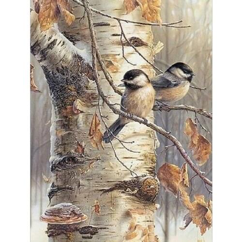 CraftArtGo 5D DIY Diamond Embroidery Birds Full Square Round Rhinestone Mosaic Painting Cross Stitch Flowers Diamond Kit