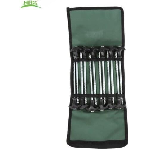 BRS - P1 12 pcs Outdoor Awning Camping Spiral Screw Tent Peg Stakes Nail