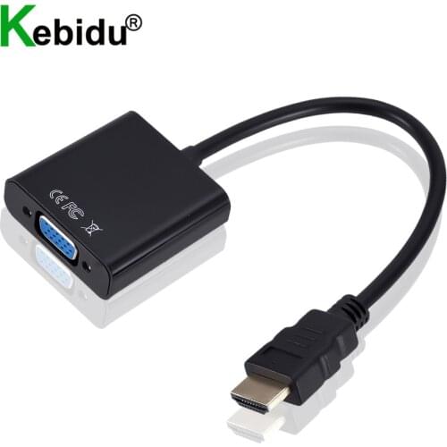 Digital to Analog Video Audio 1080P HDMI-compatible to VGA Adapter Cable Male To Female Converter for PS4 For PC Laptop Tablet