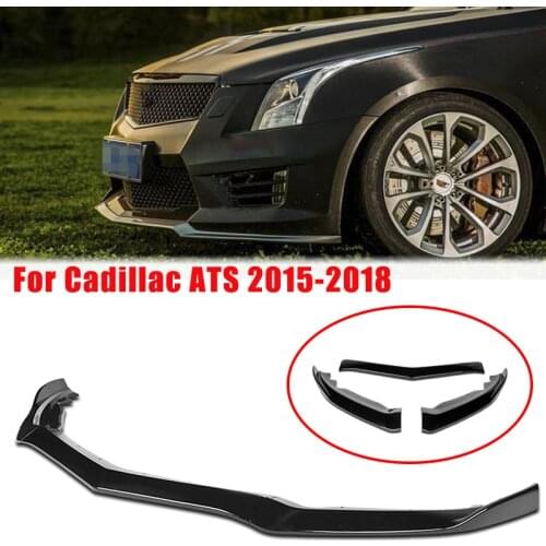 For Cadillac ATS 2015-2018 Car Front Lower Bumper Lip Spoiler Splitter Carbon Fiber Bumper Trim Diffuser Cover Body Protector