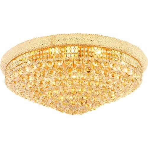 European crystal round luxurious ceiling lights living room modern home ceiling lamps restaurant villa bedroom luster fixtures