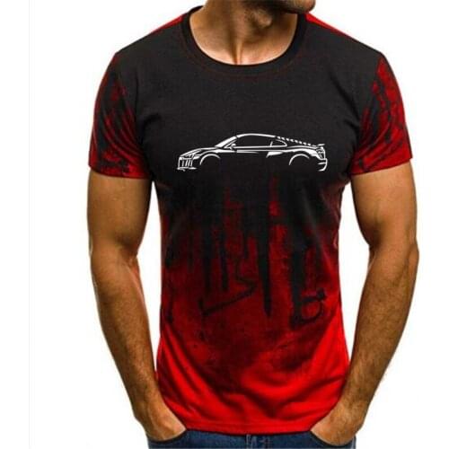 Gradient S-4XL Camouflage Nightwear Top Quality t shirt Line Quartet TT S3 S4 S5 S6 S7 S8 R8 RS6 RS4 MK1 MEN tshirt