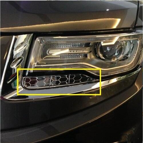 For Jeep Grand Cherokee 2014-2016 High-quality ABS chrome-plated headlight trim strip cleaning frame headlight trim strip