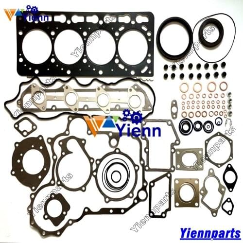For Kubota V3300 Overhual Gasket Kit Include Head Gasket For Kubota V3300-E V3300-DI v3300-DIT Diesel Engine Repair Parts