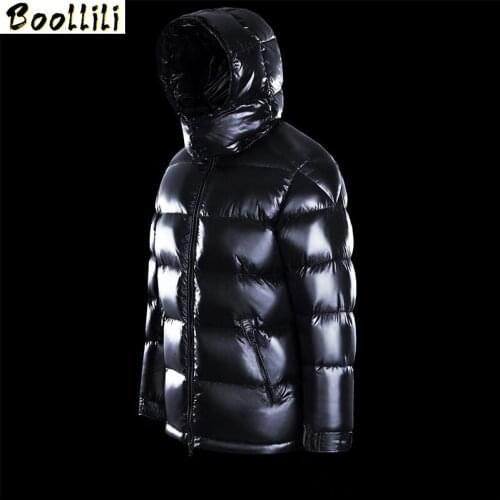 Boollili Winter Goose Down Jacket Men Hooded Thick Coat Puffer Jacket Men High Quality Mens Down Jackets 2020