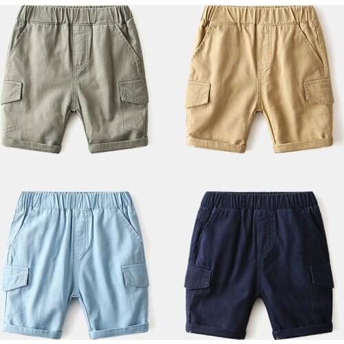 2 3 4 5 6 Years Boys Shorts Summer Leisure Loose Knee Length Shorts for Boy 2020 Elastic Waist Kids Pants New Arrival Boy Pants