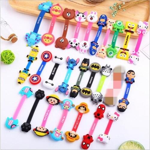 Cute Cartoon Cable Protector Data Line Cord Protector Protective Case Cable Winder Cover For iPhone USB Charging Cable 41 Styles