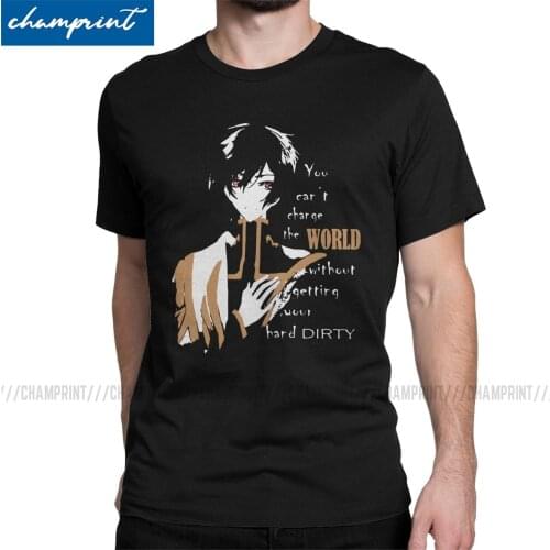 Mens Code Geass T Shirt Lelouch of the Rebellion Anime Cotton Clothes Novelty Short Sleeve O Neck Tees Classic T-Shirts