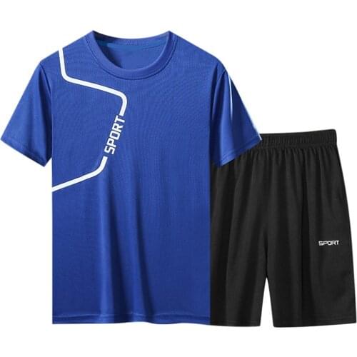 2020Mens Sports Ensembles Fitness Quickly Drying Elastic Mens Elastic Second Piece Sport Suit Together Short Sport Sport