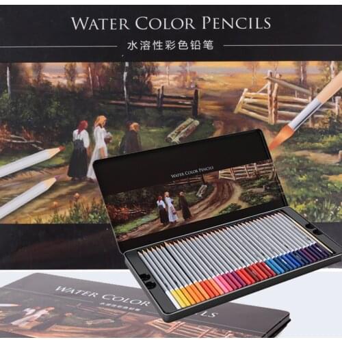 24/36/48/72 Colored Professional Watercolor Pencils Set, Art Drawing Pencils in Bright Assorted Shades, Ideal for Coloring