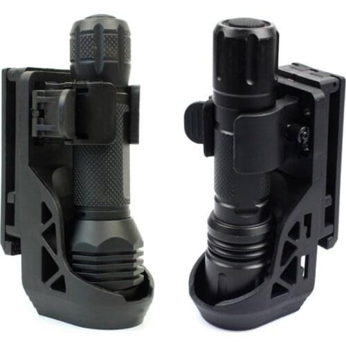 Tactical Flashlight Holster With Lever Side Lock System Set General Torch Set 360° Rotating Plastic Torch Set Set Quick Unplug