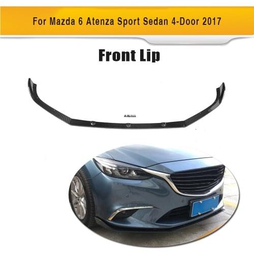 Carbon Fiber Add On Front Bumper Lip Spoiler for Mazda 6 Atenza Sedan 4 Door 2017 GX GT GS I Sport Car Tuning Parts
