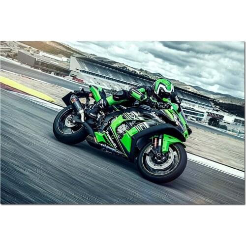 Kawasaki Ninja ZX 10R KRT Edition Racing Motorcycle Photo Canvas Wall Art Posters and Prints Modern Painting for Home Decor