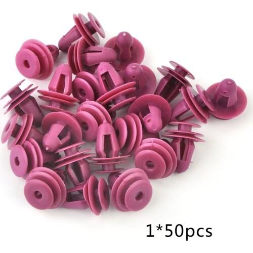 Newest 50pcs 8mm 67771-12050 Red Plastic Car Panel Fixed Clamp Door Bumper Fastener Buckle for TOYOTA for Honda Drop Shipping