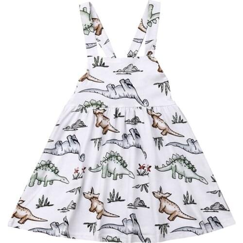 New Toddler Baby Girls Dinosaur Sleeveless Dress Princess Tutu Dresses Casual Newborn Baby Girl Clothes Sleeveless Cotton